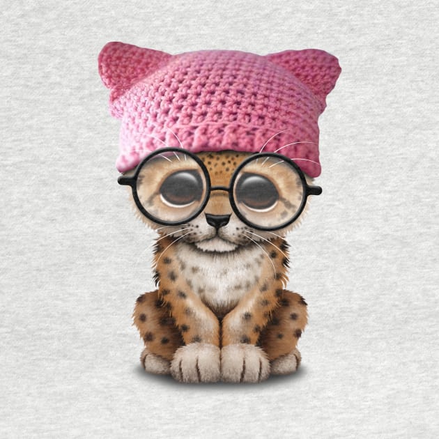 Cute Leopard Cub Wearing Pussy Hat by jeffbartels